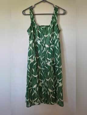 Handmade Multi Way Green & White Bird Print Sundress